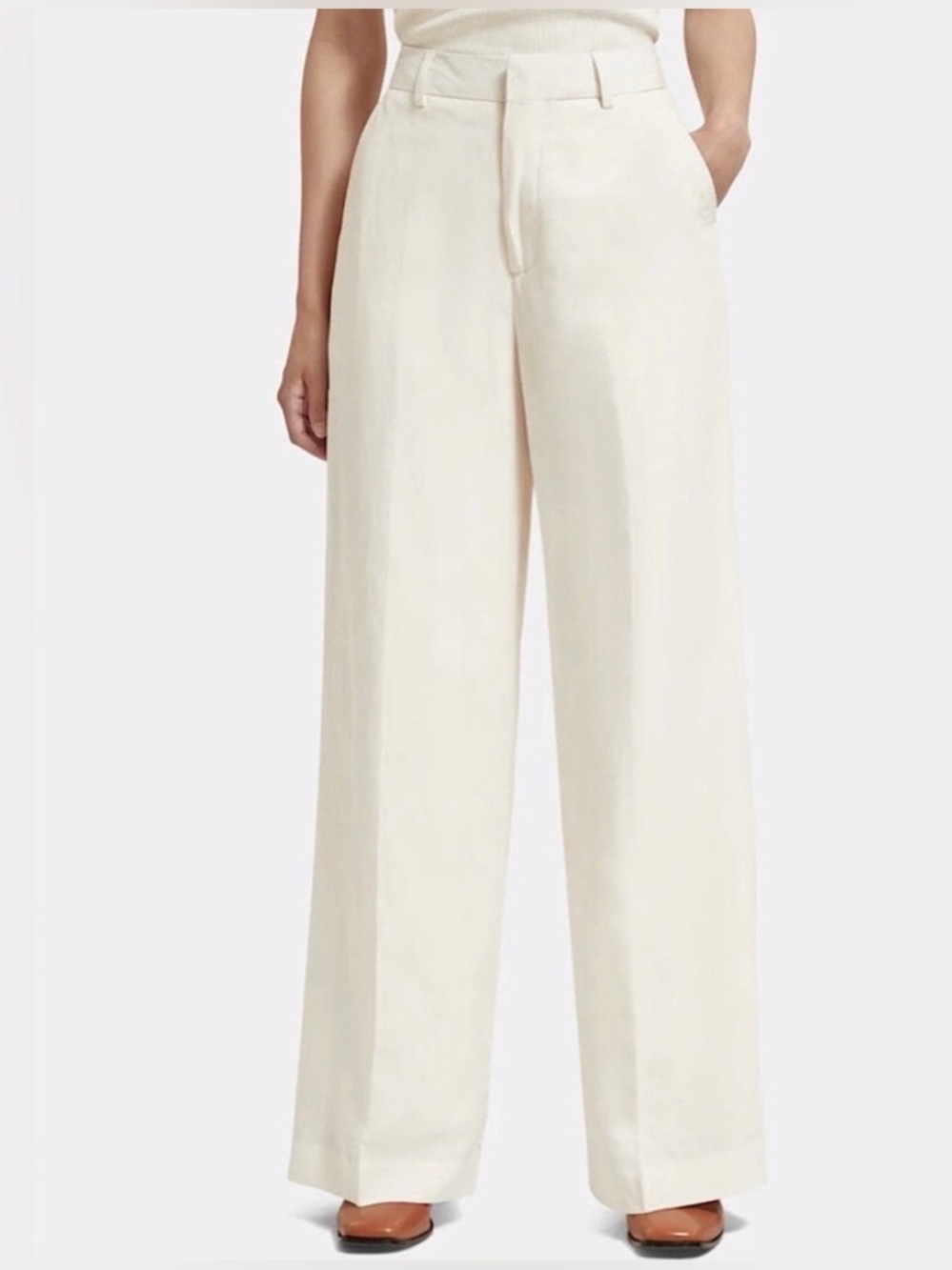 SCOTCH & SODA / Hana Off-White Wide Leg Pants - Sz 31/30